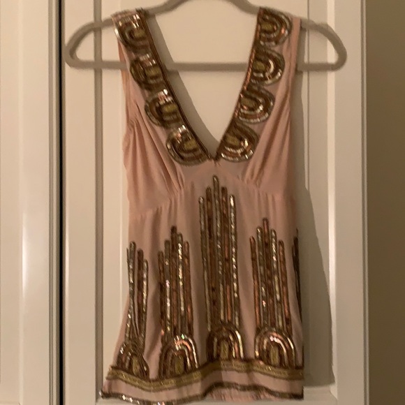 Tracey Reese silk beaded elegant top